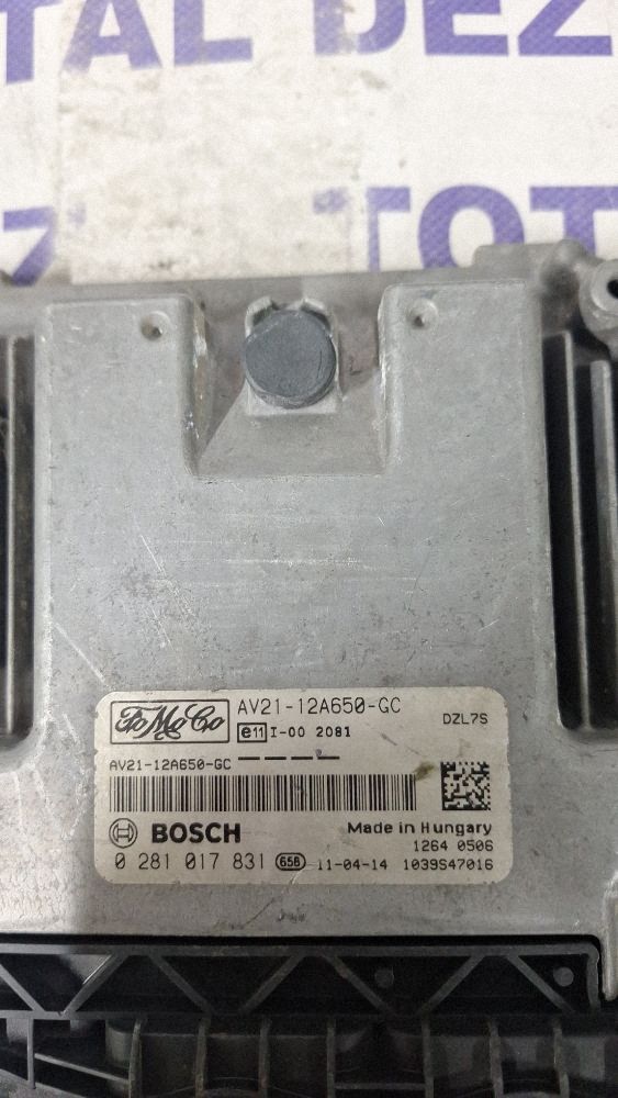 Calculator motor (ECU) Ford Fiesta 2011 - AV2112A650GC 0281017831