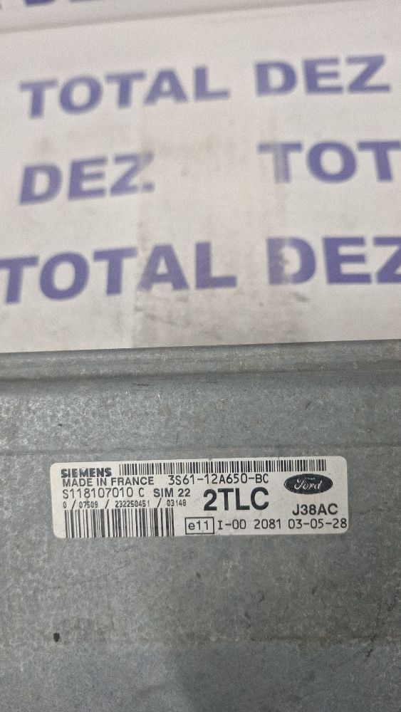 Calculator motor (ECU) Ford Fiesta 2008 - 3S6112A650BC S118107010C