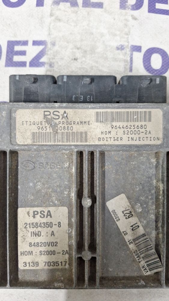 Calculator motor (ECU) Peugeot 206 206+ 2003 - 9644625680 84820V02 215843508 965100880
