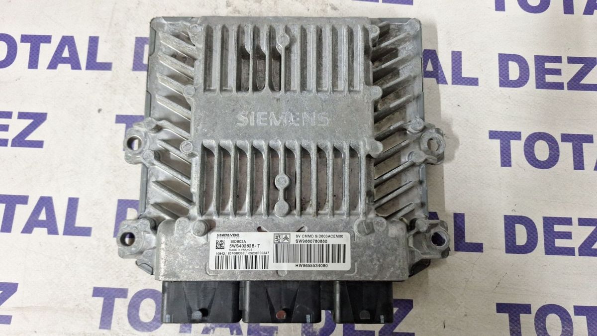 Calculator motor (ECU) Peugeot 407 2006 - 9655534080 9660780880 5WS40262BT