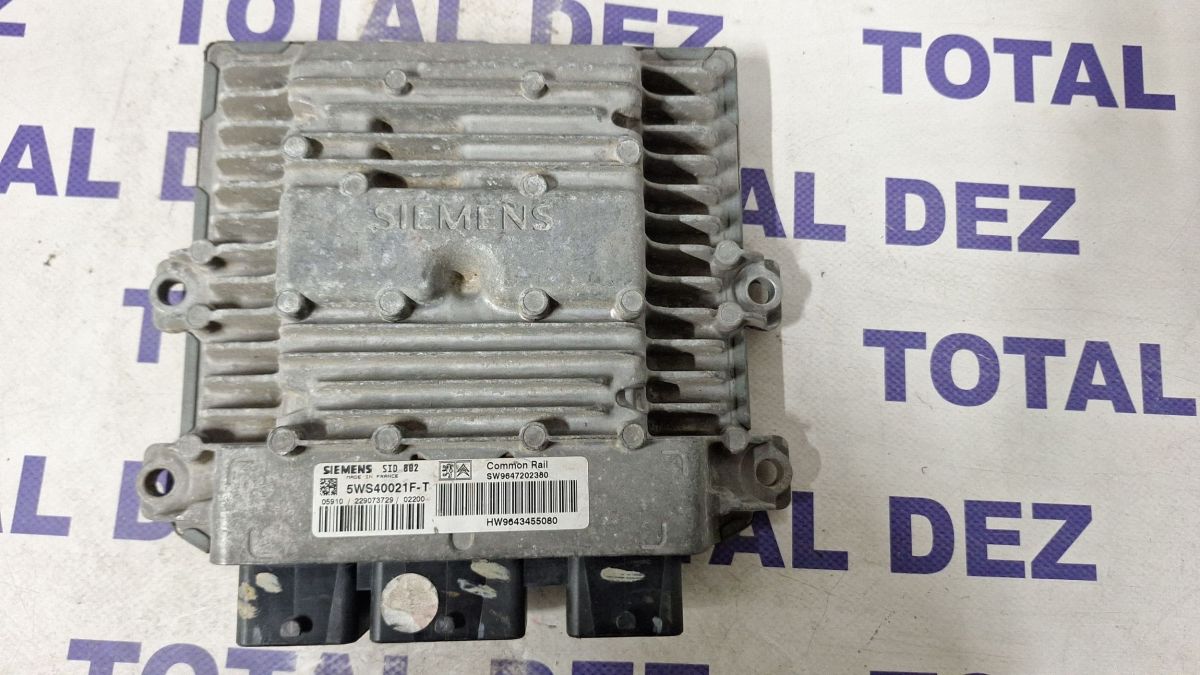 Calculator motor (ECU) Citroen C3 Pluriel Picasso 2007 - 9643455080 5WS40021FT 9647202380