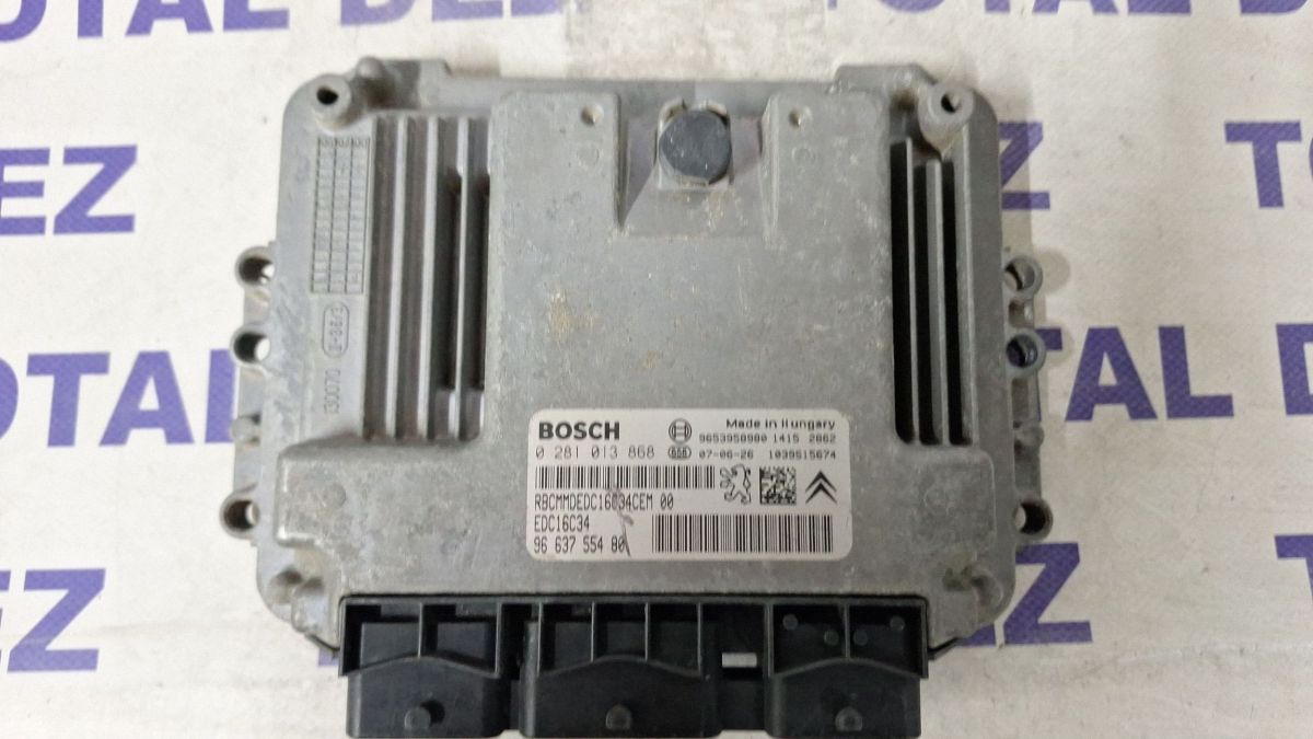 Calculator motor (ECU) Peugeot 307 2004 - 9653958980 9663755480 0281013868