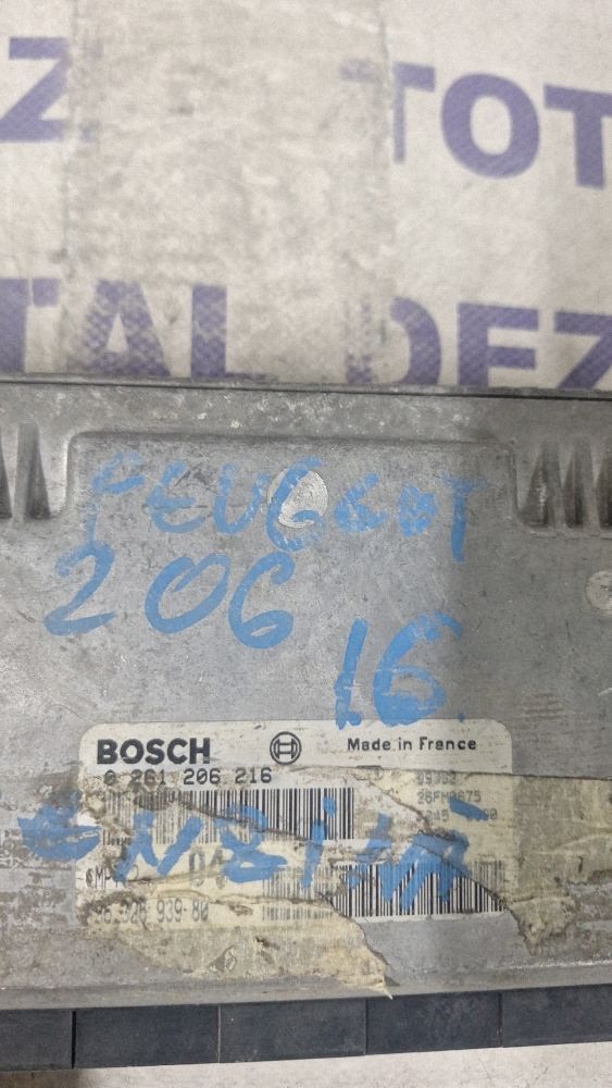 Calculator motor (ECU) Peugeot 206 206+ 1998 - 9632693980 0261206216