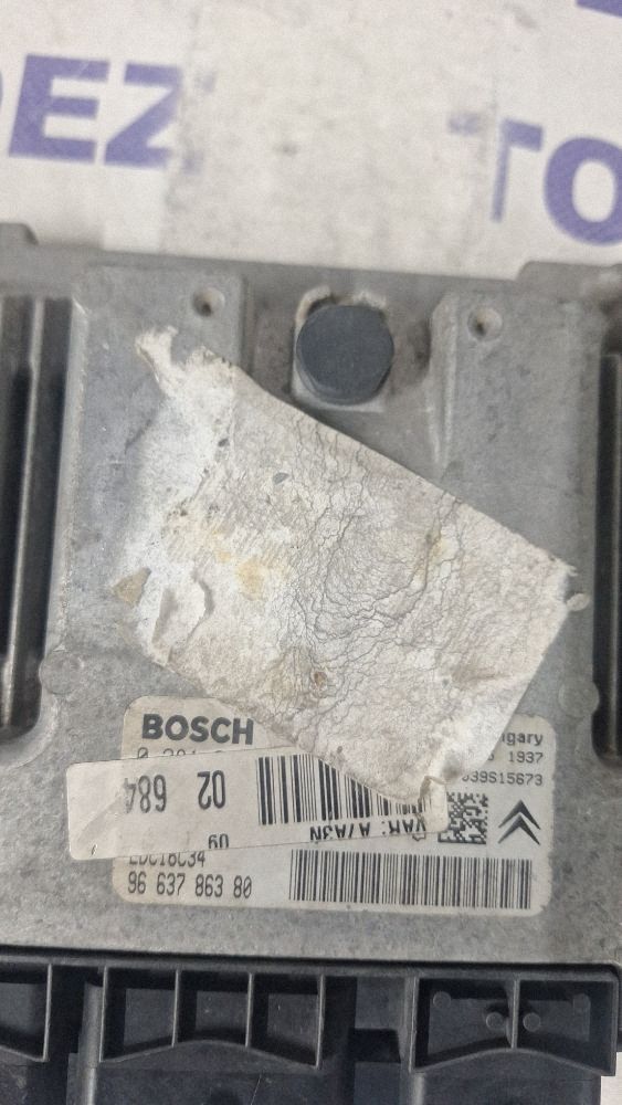 Calculator motor (ECU) Peugeot 207 2006 - 9663786380 039515673