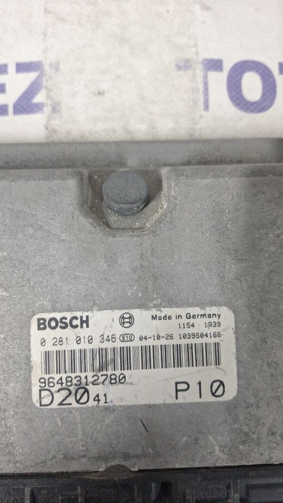 Calculator motor (ECU) Citroen Jumper 2002 - 0281010346 9648312780 1039S04166
