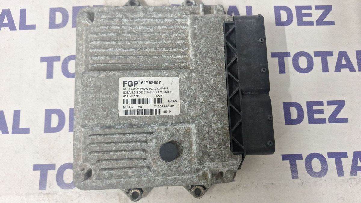 Calculator motor (ECU) Fiat Idea 2005 - 51768657 7160004502 52PH1A5F
