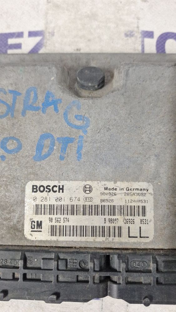 Calculator motor (ECU) Opel Astra G 2000 - 0281001674 90562574
