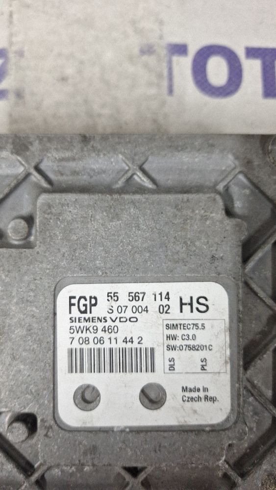 Calculator motor (ECU) Opel Astra H 2008 - 55567114 5WK9460