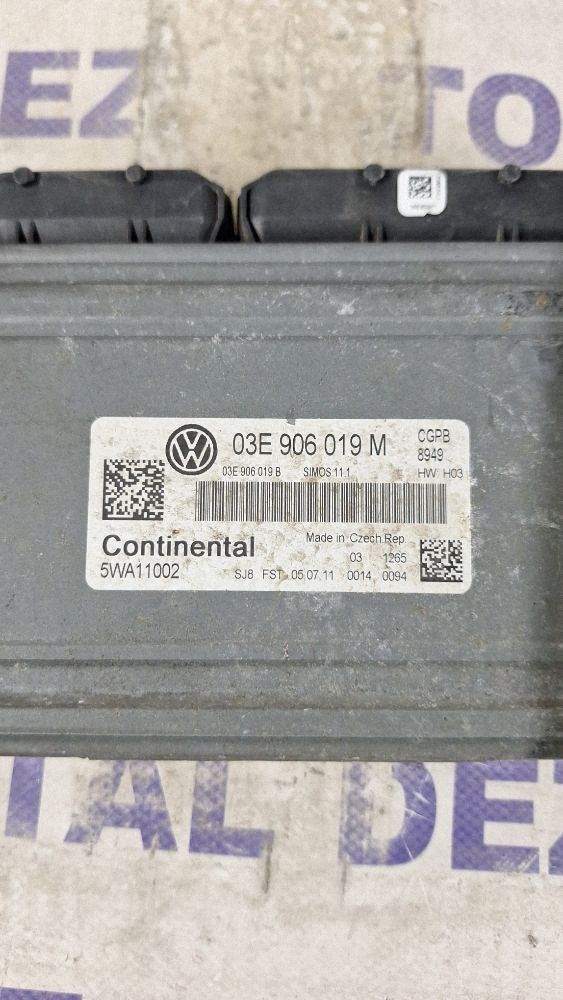 Calculator motor (ECU) Volkswagen Polo Cross 2011 - 03E906019M 03E906019B 5WA11002