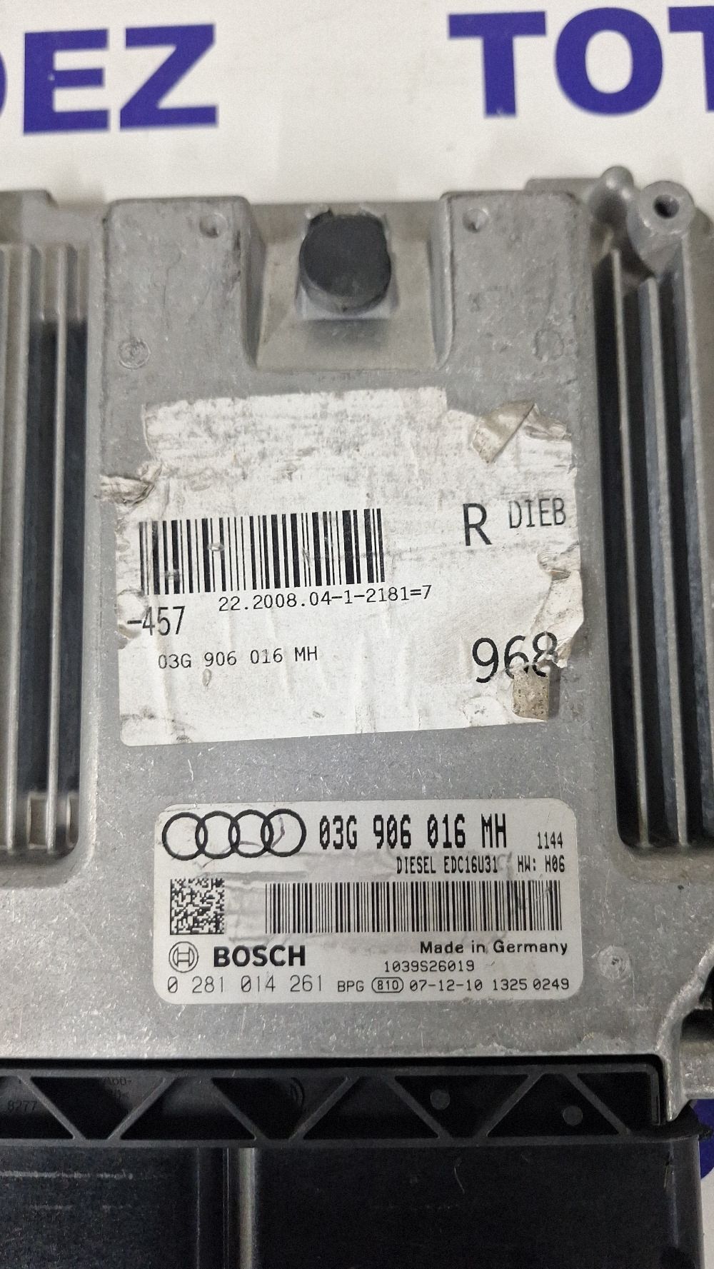 Calculator motor (ECU) Audi A4 S4 B7 8E 8H 2006 - 03G906016MH 0281014261