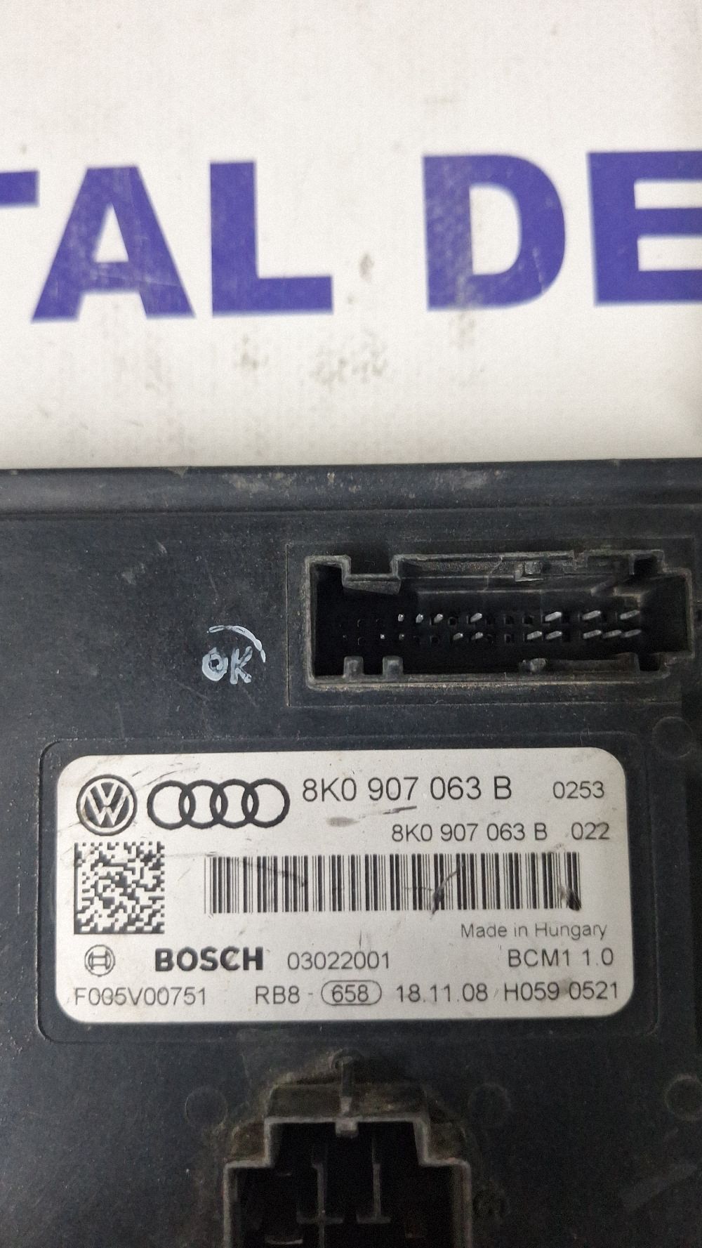 Calculator confort Audi A4 S4 B8 8K 2013 - 8K0907063B F005V00751 03022001