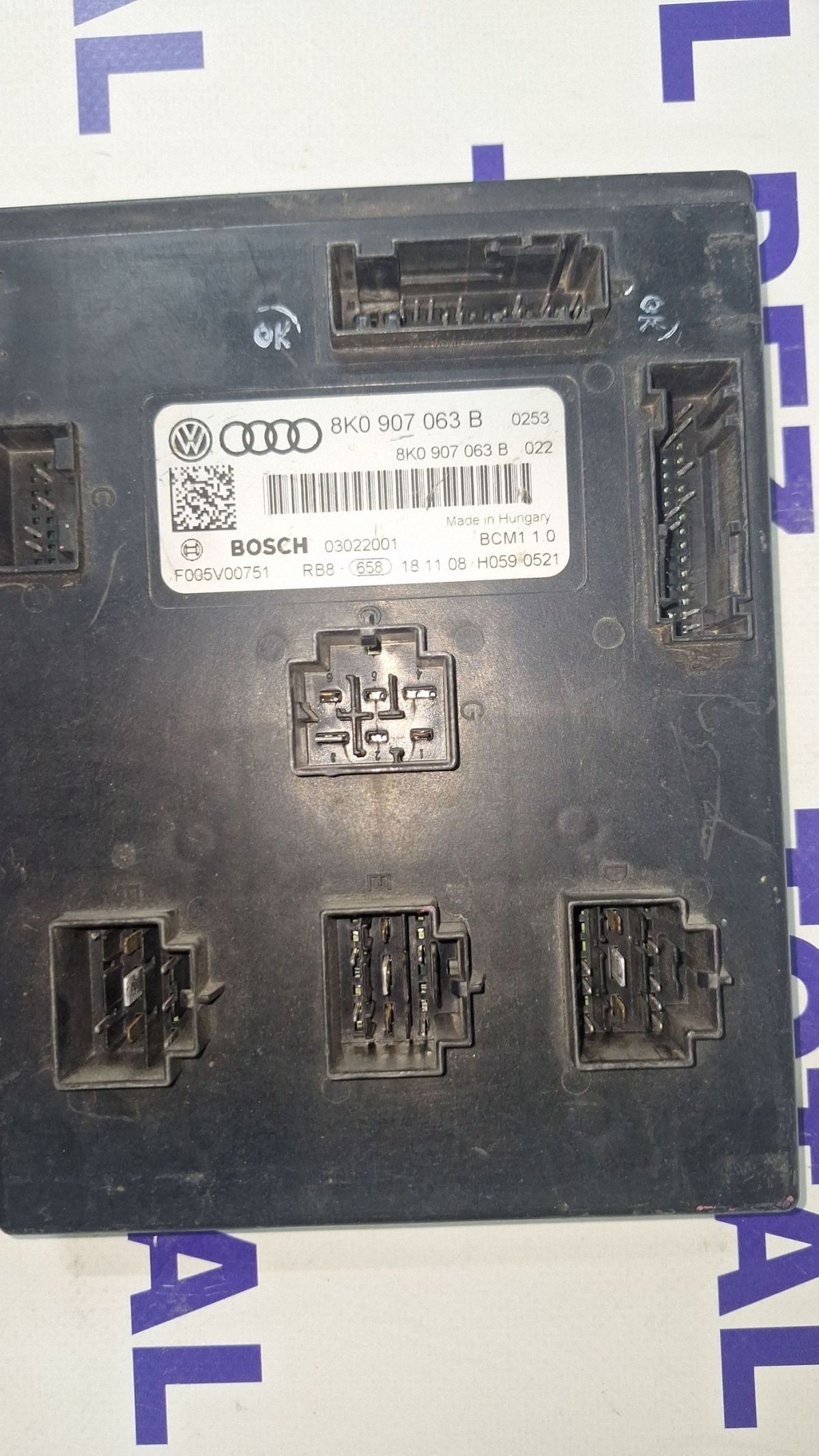 Calculator confort Audi A4 S4 B8 8K 2013 - 8K0907063B F005V00751 03022001
