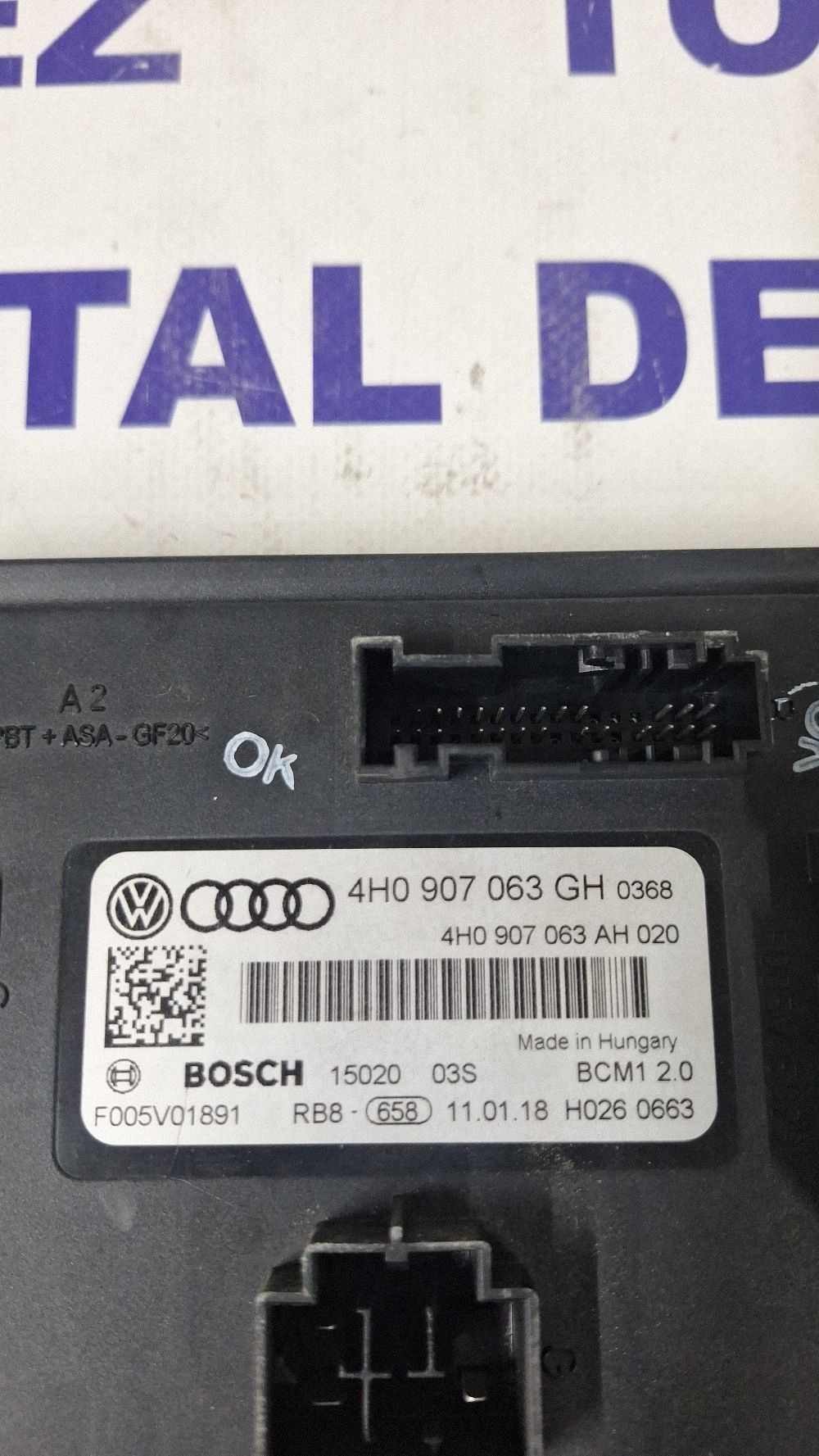 Calculator confort Audi A8 S8 D4 4H 2011 - 4H0907063GH F005V01891