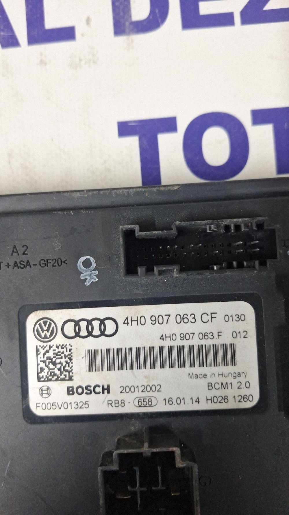 Calculator confort Audi A6 S6 C7 4G 2011 - 4H0907063F 4H0907063CF 20012002 F005V01325