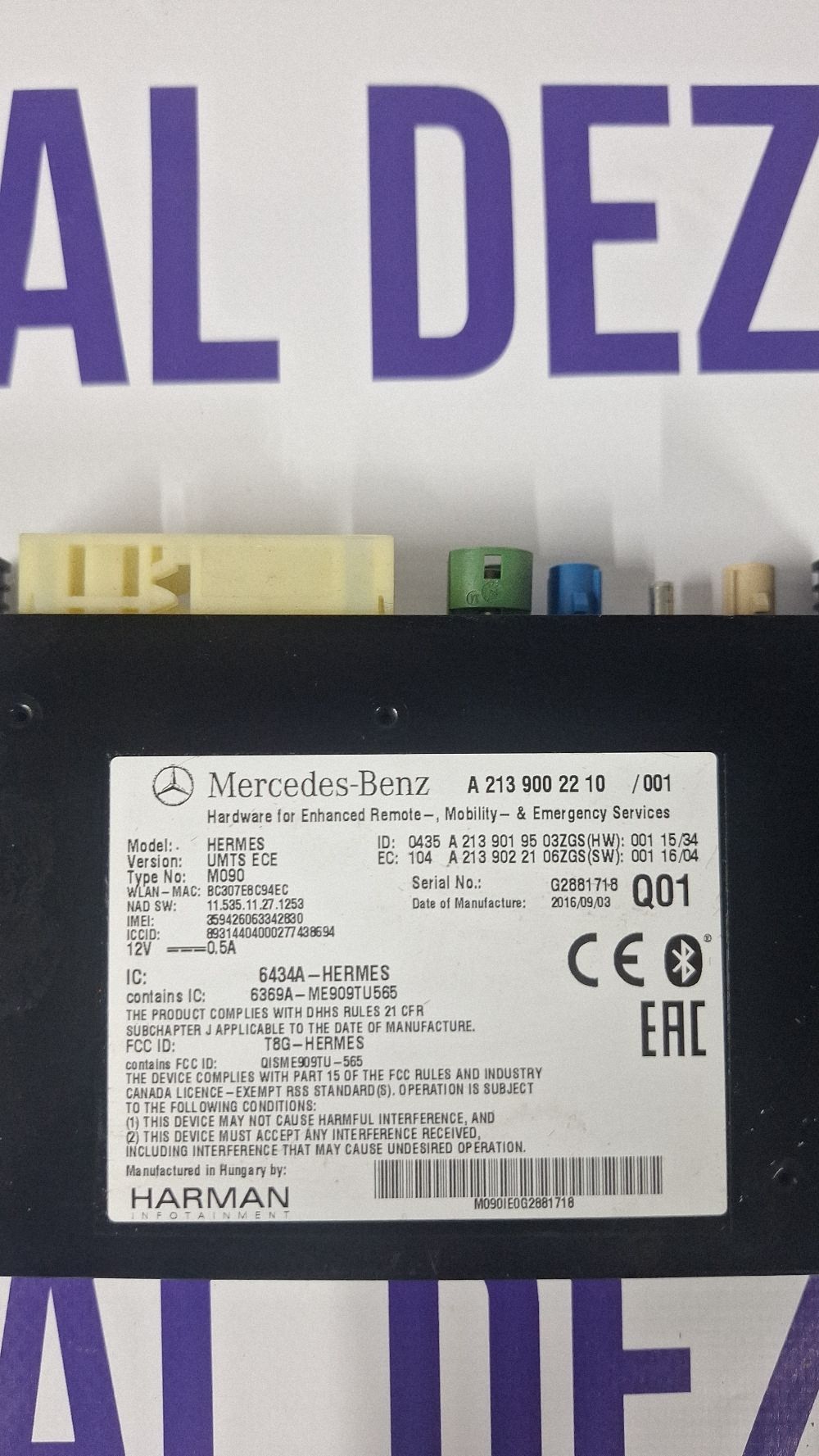 Car kit Mercedes E-class W213 2017 - A2139002210 A2139019503