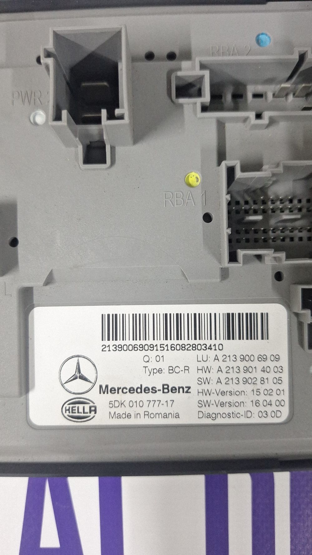 Calculator confort Mercedes E-class W213 2016 - A2139006909 5DK01077717