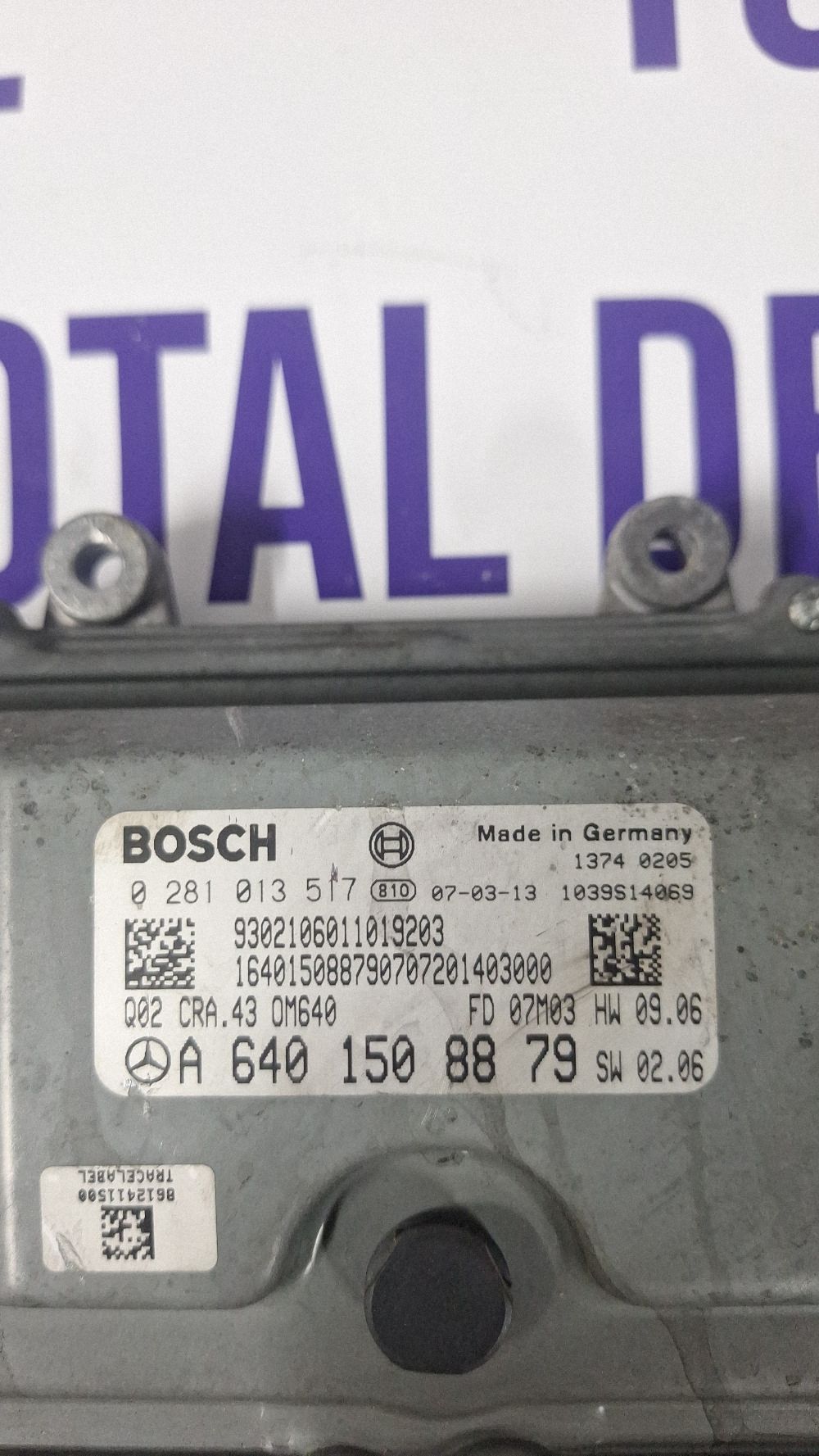 Calculator motor (ECU) Mercedes B-class W245 2007 - A6401508879 0281013517 1039S14069