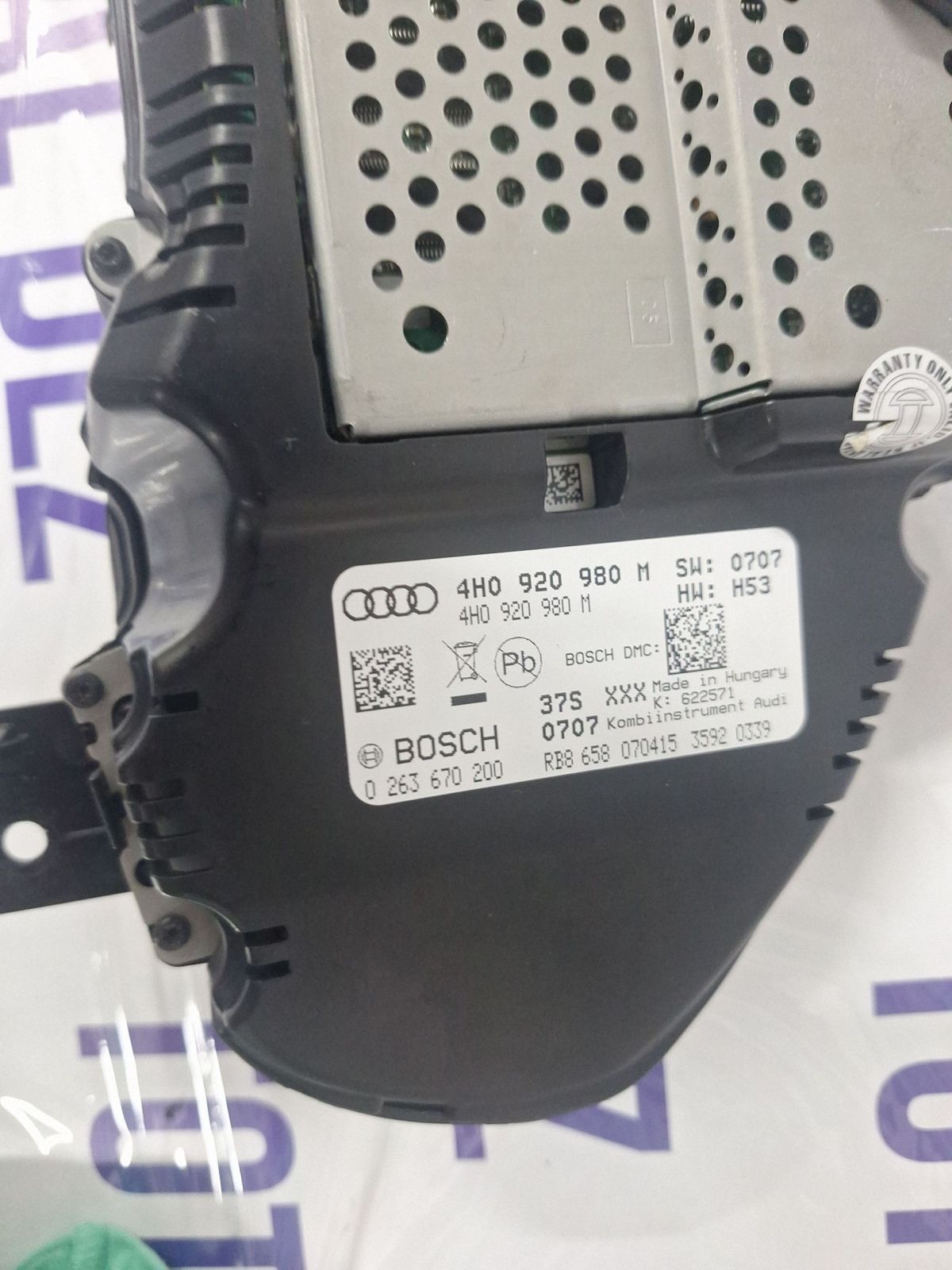 Ceasuri bord Audi A8 S8 D4 4H 2015 - 4H0920980M 0263670200