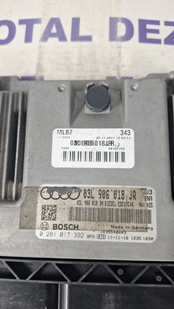 Calculator motor (ECU) Audi A4 S4 B8 8K 2013 - 03L906018JR 0281017392 03L906018DL