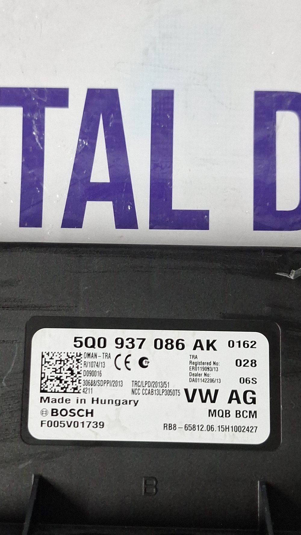 Calculator confort Volkswagen Passat B8 2015 - 5Q0937086AK F005V01739 15H1002427
