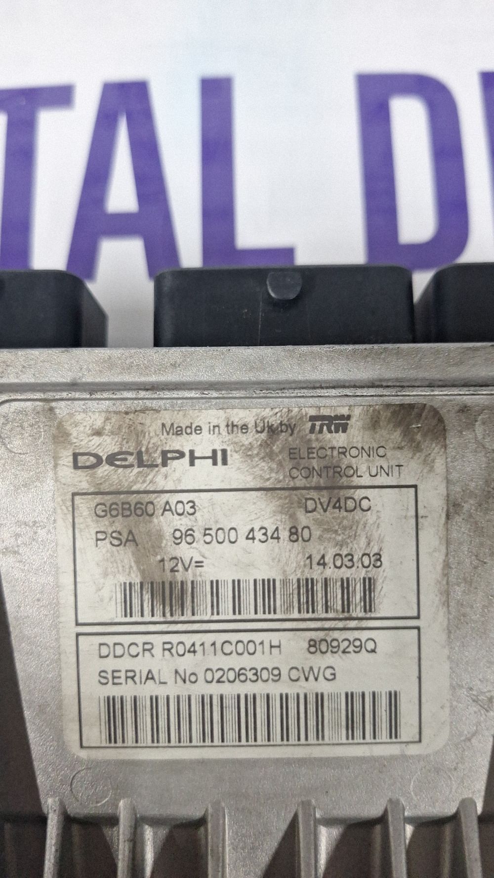 Calculator motor (ECU) Citroen C3 Pluriel Picasso 2004 - 9650043480 R0411C001H 80929Q