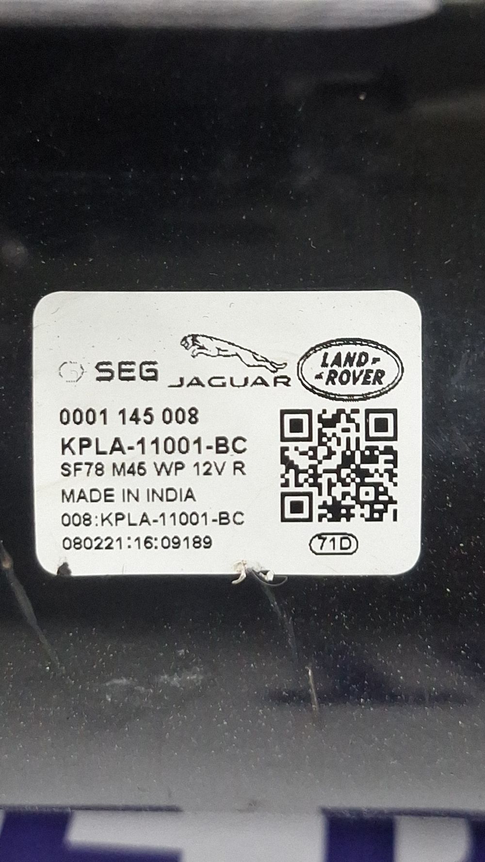 Electromotor Land Rover Defender 2021 - KPLA11001BC 0001145008