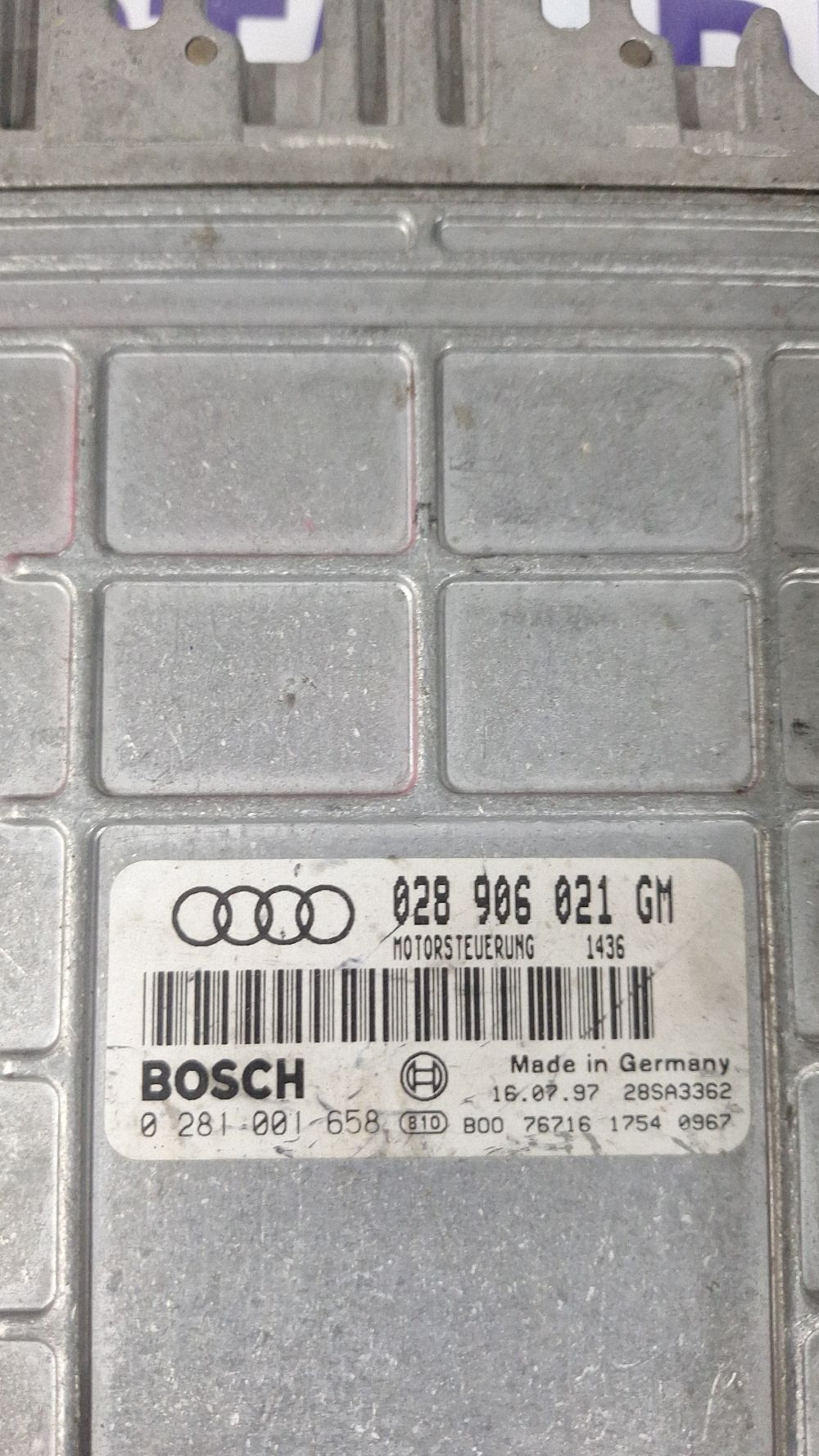 Calculator motor (ECU) Audi A4 S4 B5 8D 1997 - 028906021GM 0281001658 28SA3362