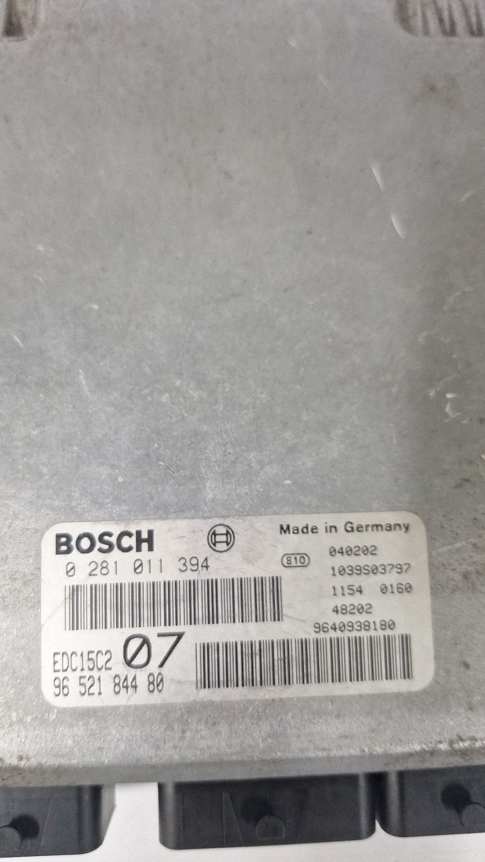 Calculator motor (ECU) Peugeot 607 2001 - 9640938180 0281011394 9652184480