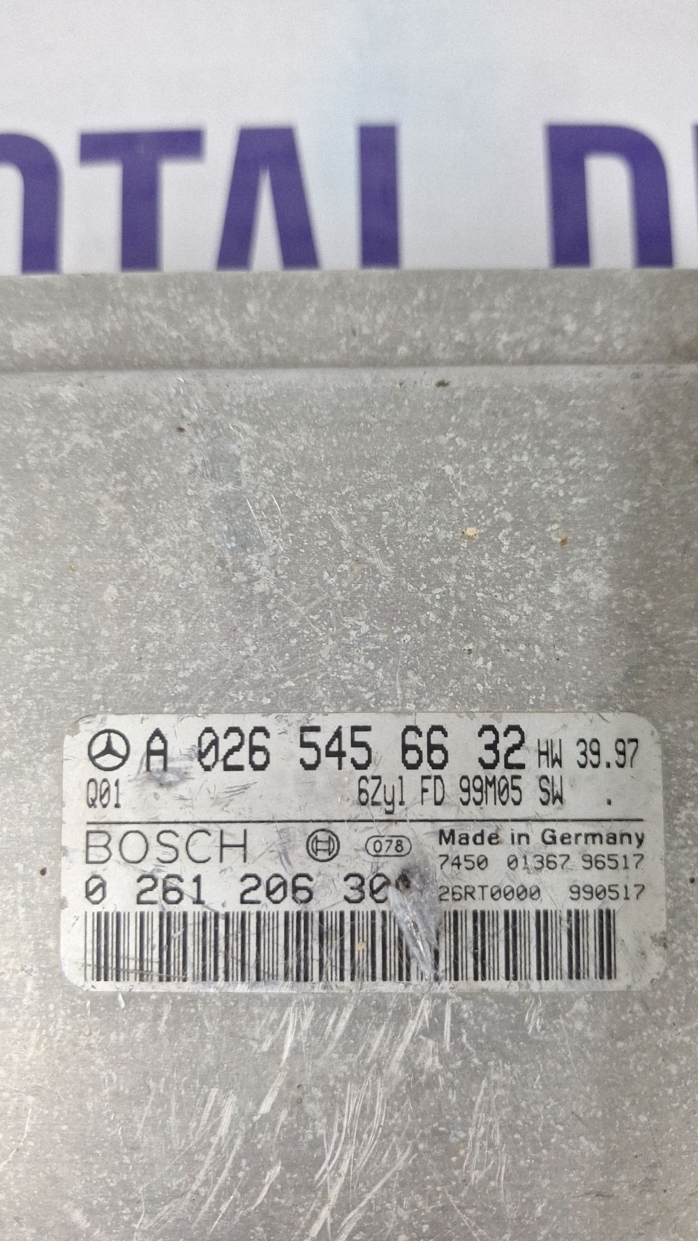 Calculator motor (ECU) Mercedes C-class W203 2003 - 26RT0000 A0265456632 0261206301