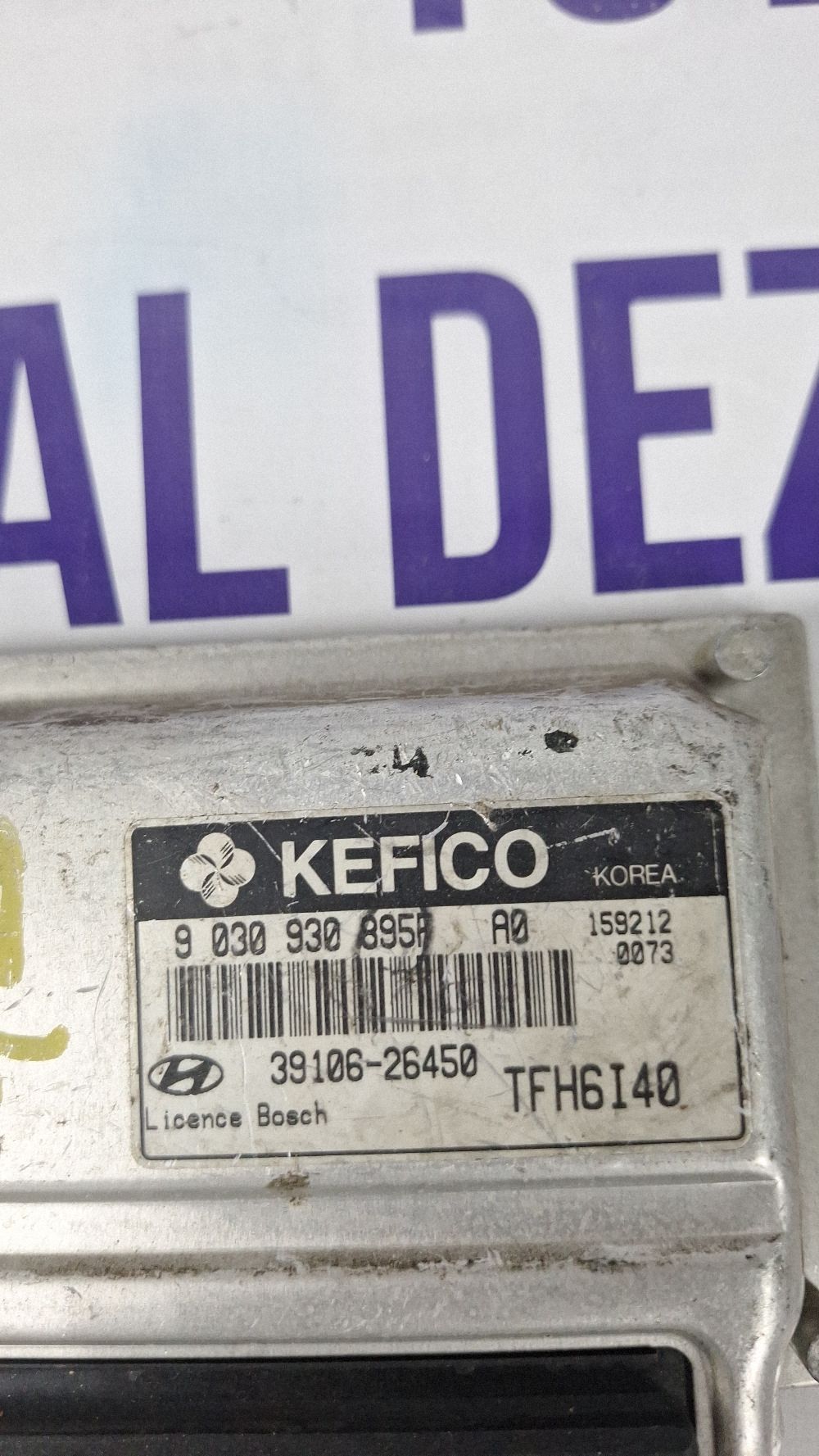 Calculator motor (ECU) Hyundai Getz 2003 - 3910626450 9030930895F TFH6I40