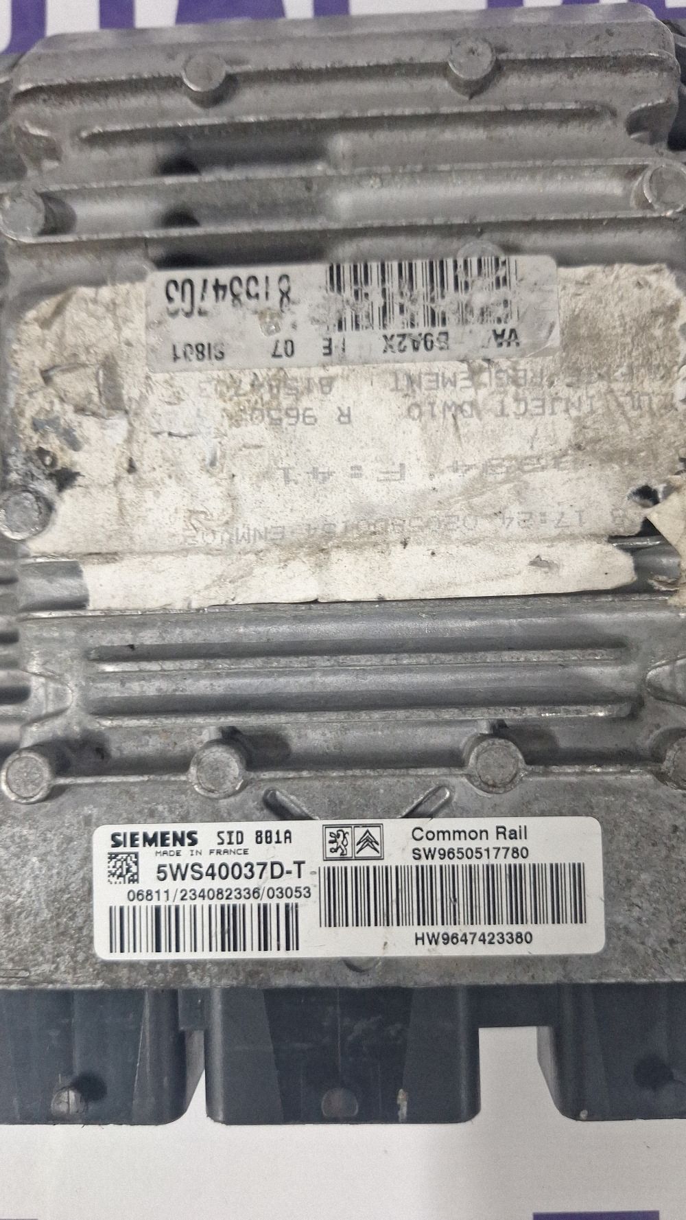 Calculator motor (ECU) Peugeot Partner 2002 - 9647423380 5WS40037DT 9650517780