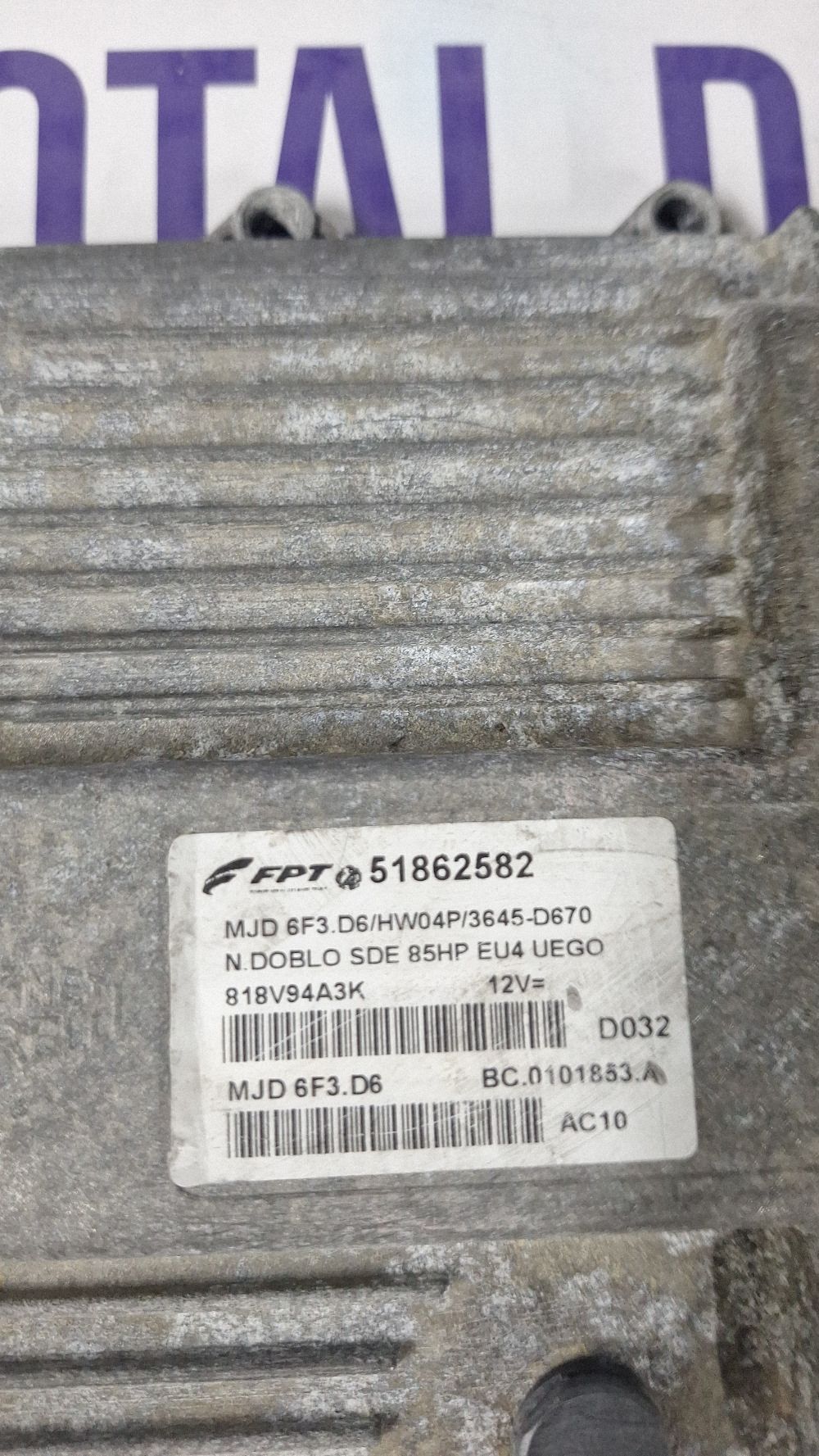 Calculator motor (ECU) Fiat Doblo 2010 - 51862582 BC0101853A 818V94A3K