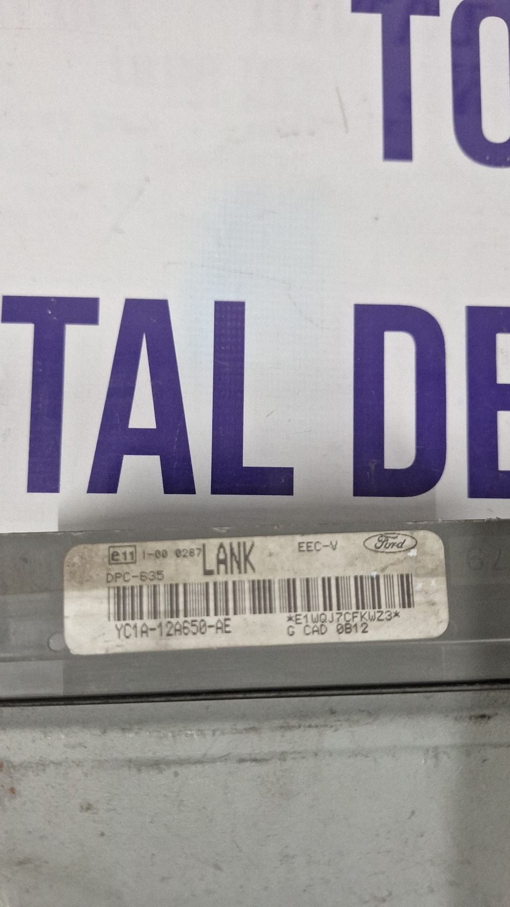 Calculator motor (ECU) Ford Transit 2001 - YC1A12A650AE