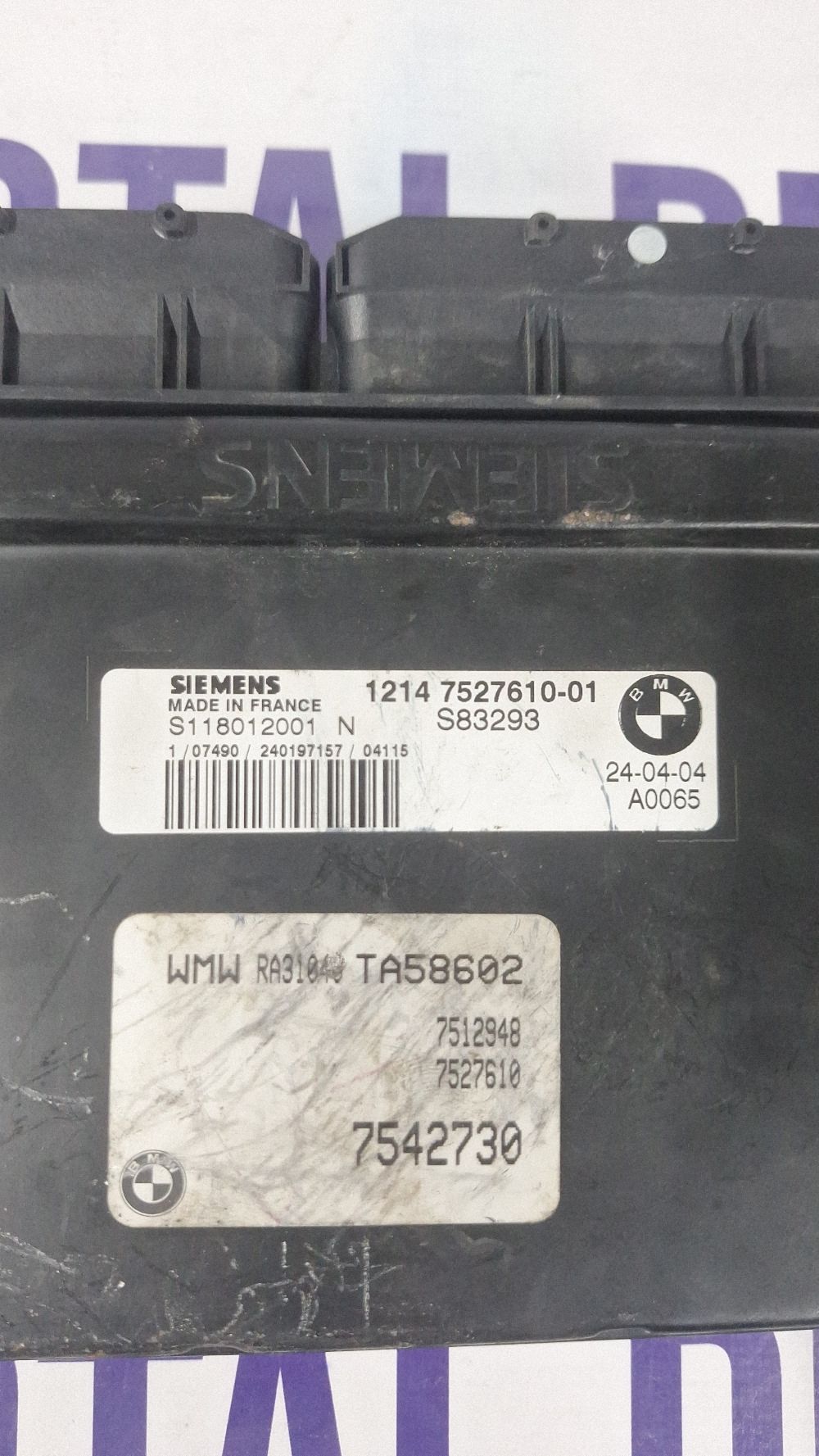 Calculator motor (ECU) Mini One/Cooper R50/53 One - Cooper R50 53 2002 - S83293 S118012001N 1214752761001 7542730