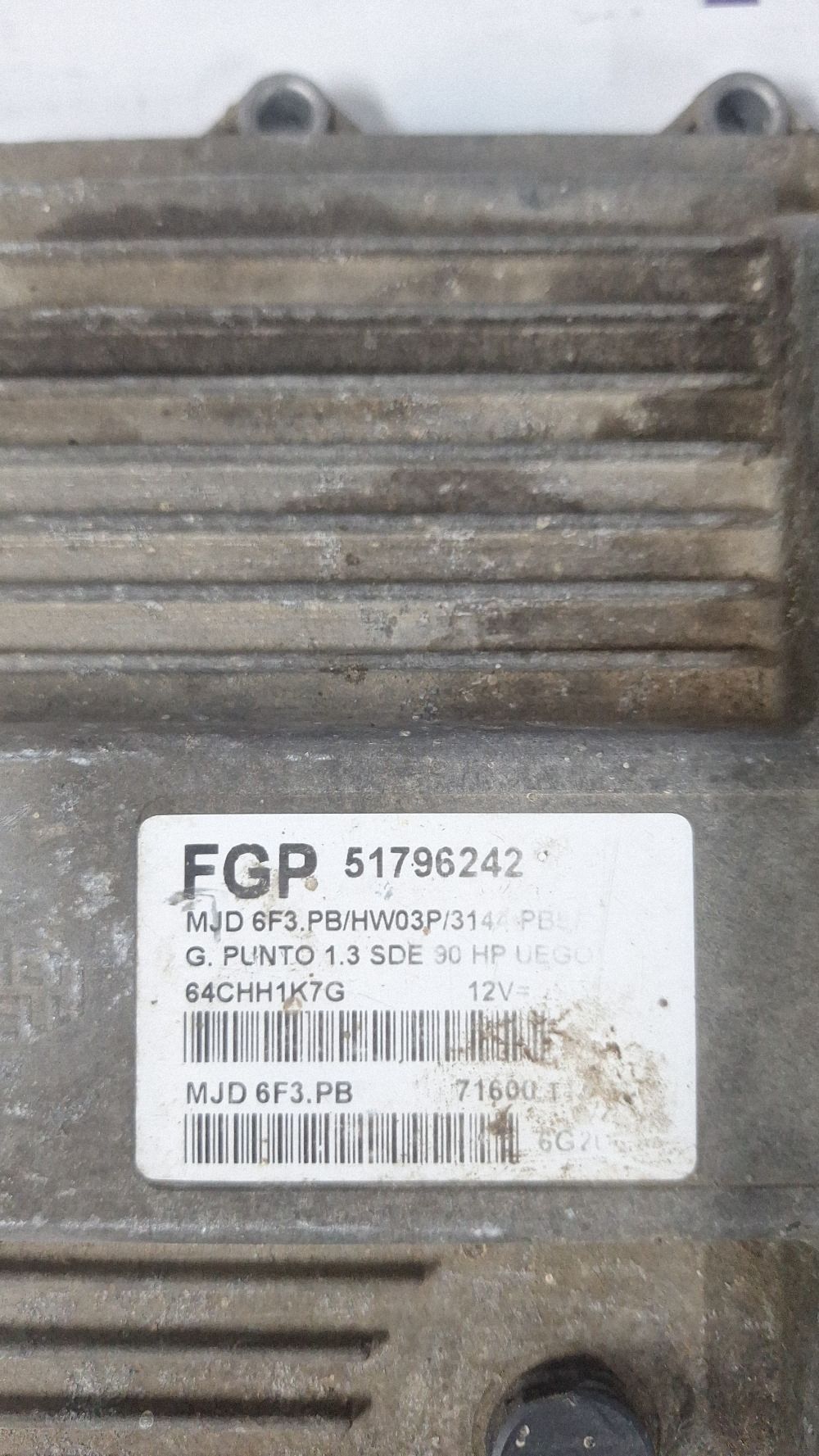 Calculator motor (ECU) Fiat Punto (199) 2006 - MJD6F3PB 51796242 64CH1K7G