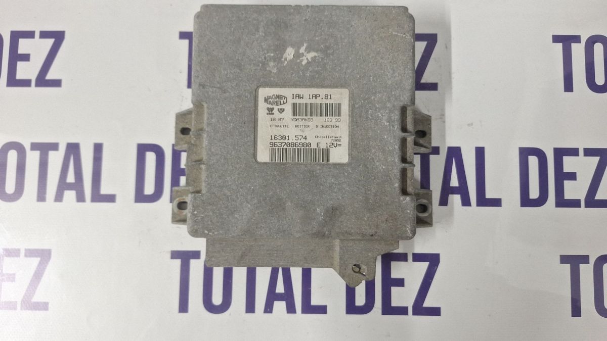 Calculator motor (ECU) Peugeot 206 206+ 2000 - 9637086980 IAW1AP81 16301574