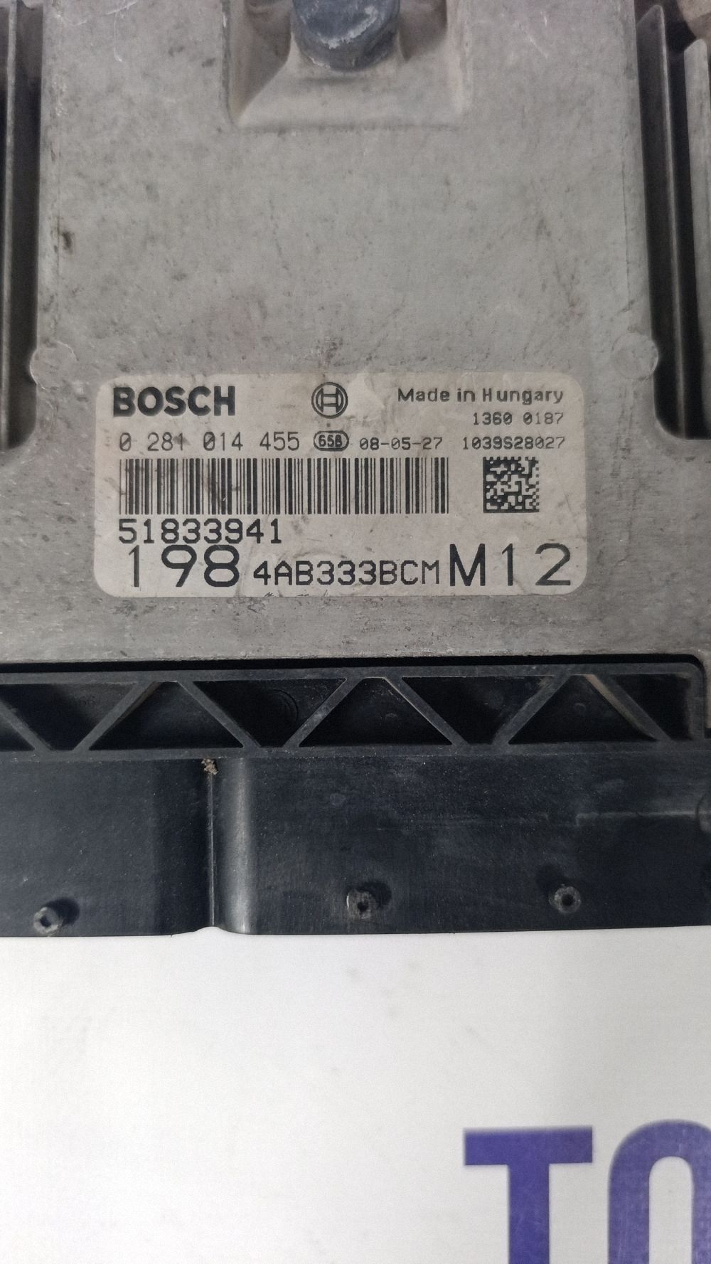 Calculator motor (ECU) Fiat Bravo Brava 2008 - 0281014455 51833941 4AB333BCM