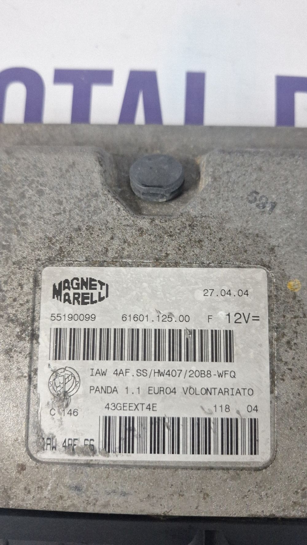 Calculator motor (ECU) Fiat Panda II 2006 - 55190099 6160112500 43GEEXT4E