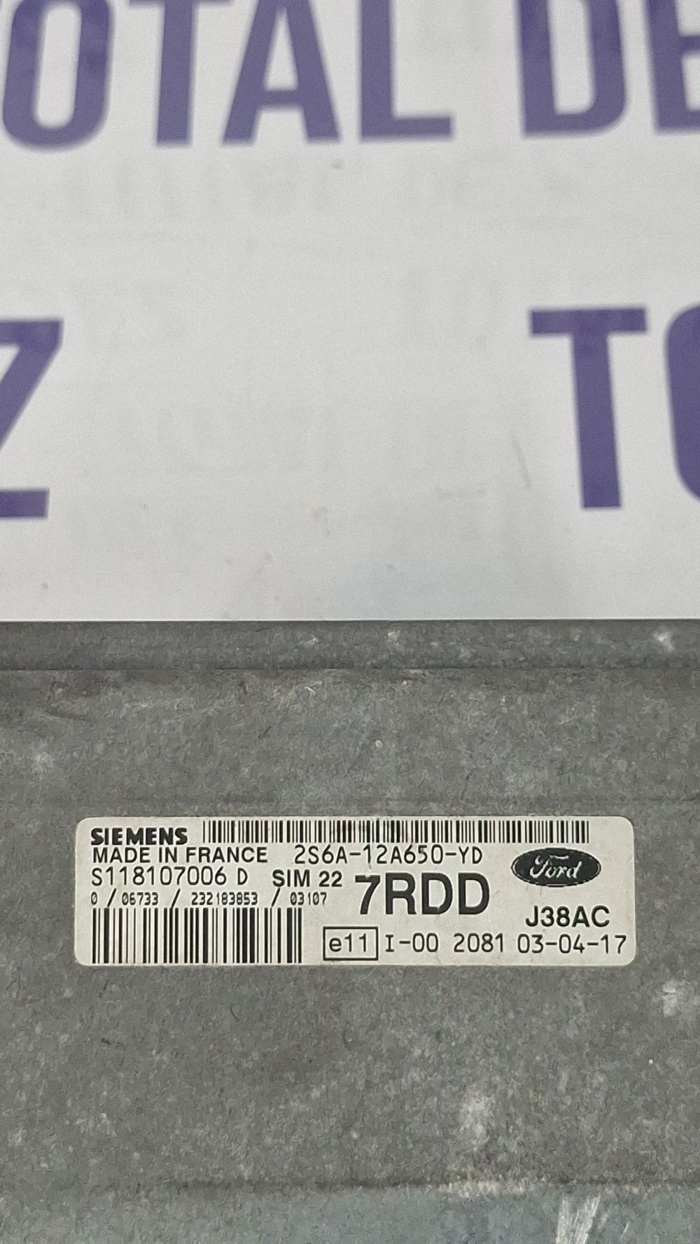 Calculator motor (ECU) Ford Fusion 2004 - 2S6A12A650YD S118107006D