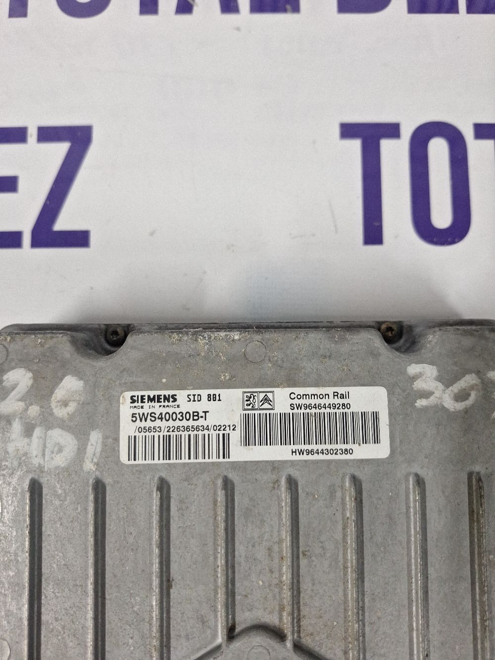 Calculator motor (ECU) Peugeot 307 2003 - 5WS40030BT 9646449280 9644302380