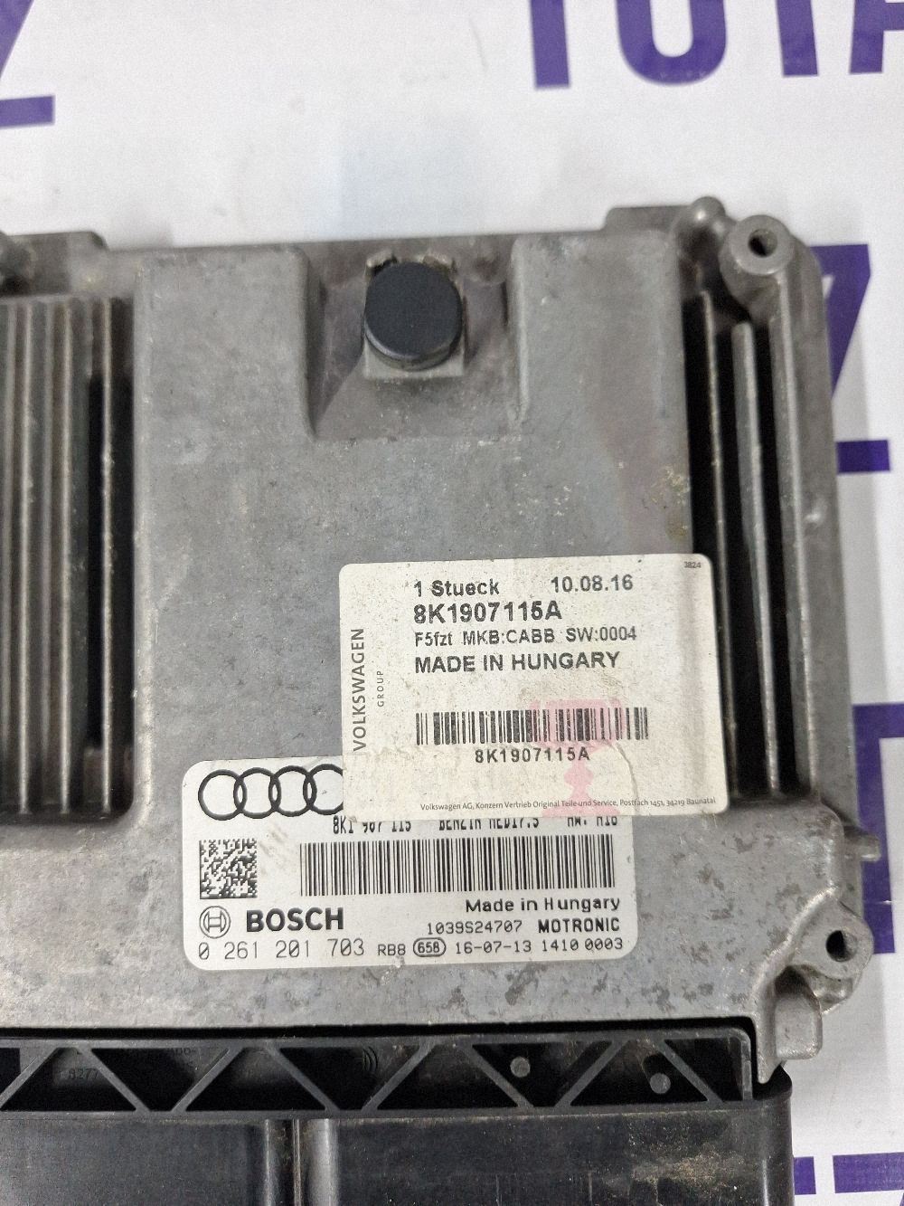 Calculator motor (ECU) Audi A4 S4 B8 8K 2010 - 8K1907115A 0261201703