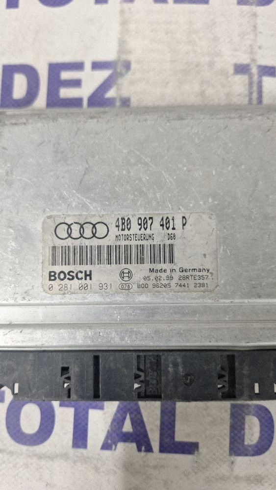 Calculator motor (ECU) Audi A6 S6 C5 4B 1999 - 0281001931 4B0907401P
