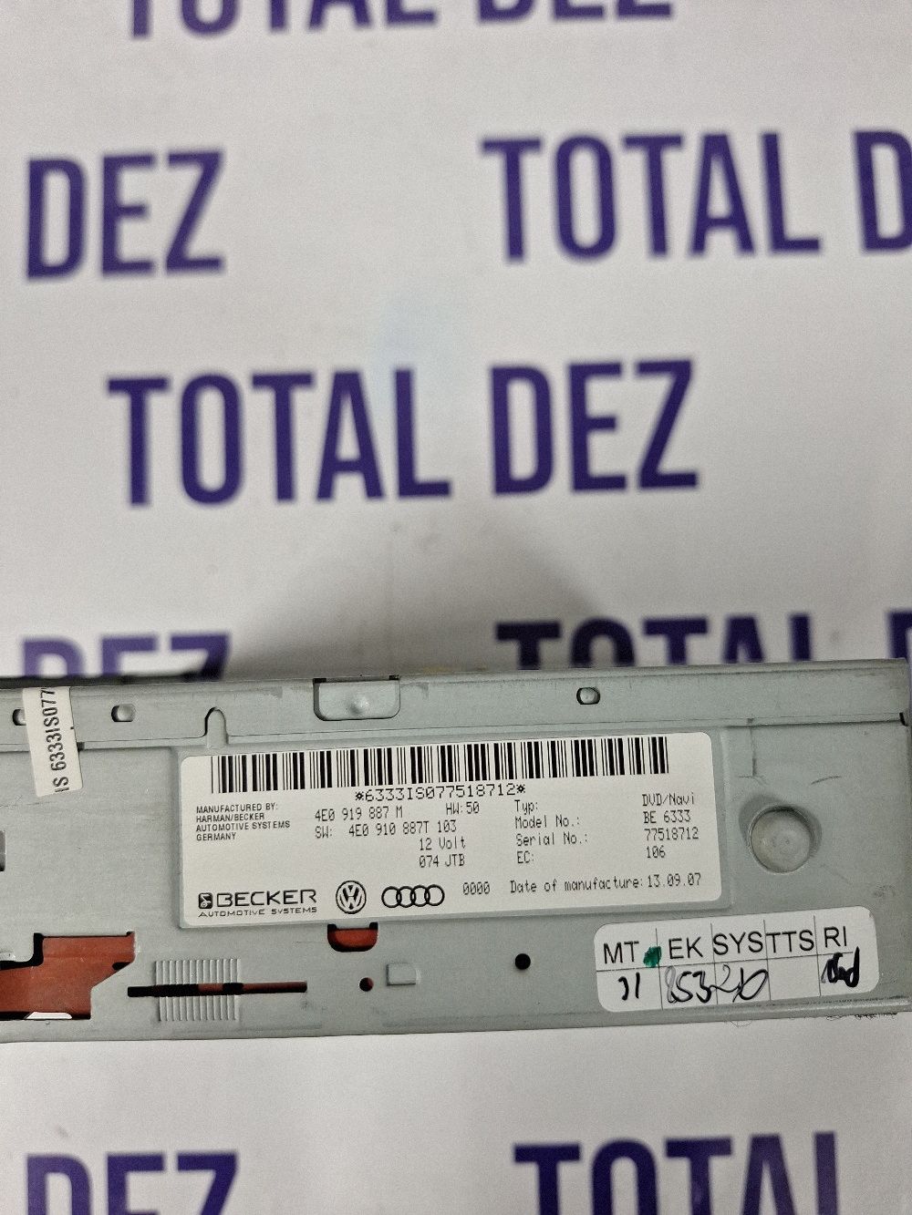 GPS auto Audi A5 S5 8T 8F 2007 - 4E0919887M 4E0910887T