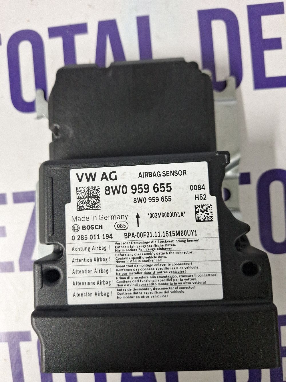 Calculator airbag Audi A4 S4 B9 2016 - 8W0959655 0285011194