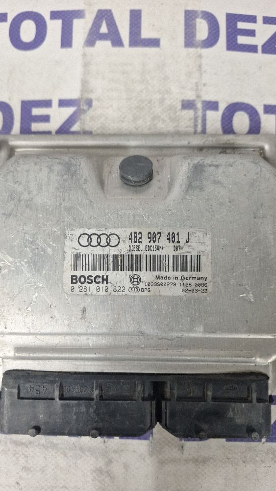 Calculator motor (ECU) Audi A6 S6 C5 4B 2001 - 4B2907401J 0281010822