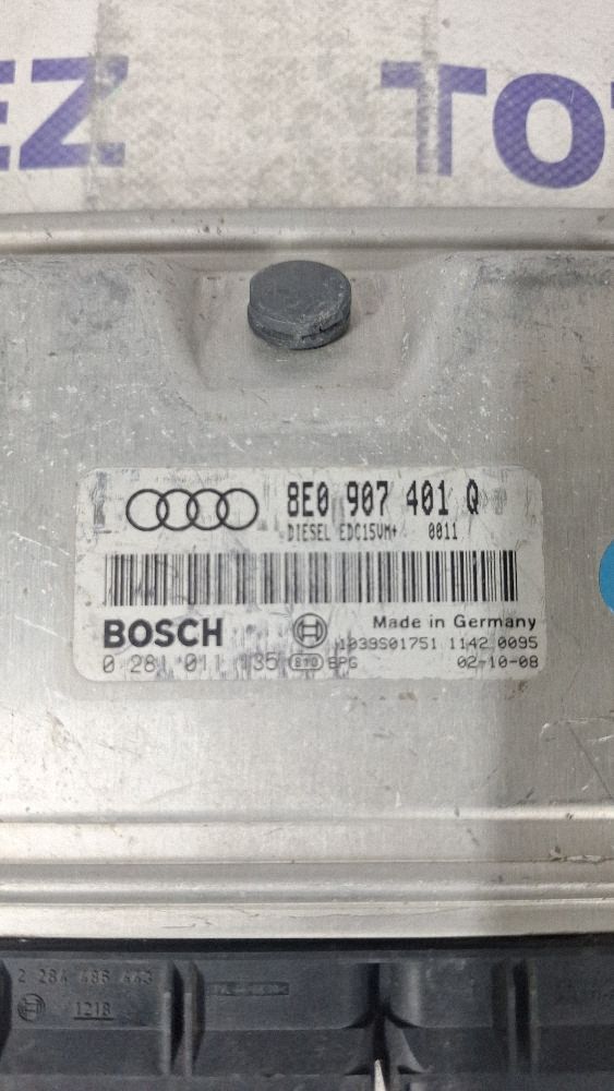 Calculator motor (ECU) Audi A4 S4 B6 8E 8H 2003 - 8E0907401Q 0281011135 1039S01751