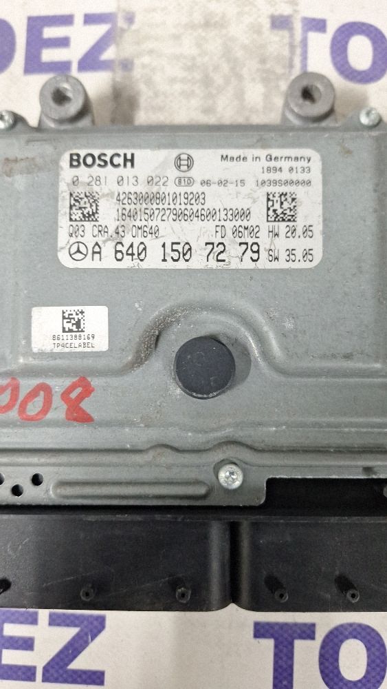 Calculator motor (ECU) Mercedes A-class W169 2004 - A6401507279 0281013022