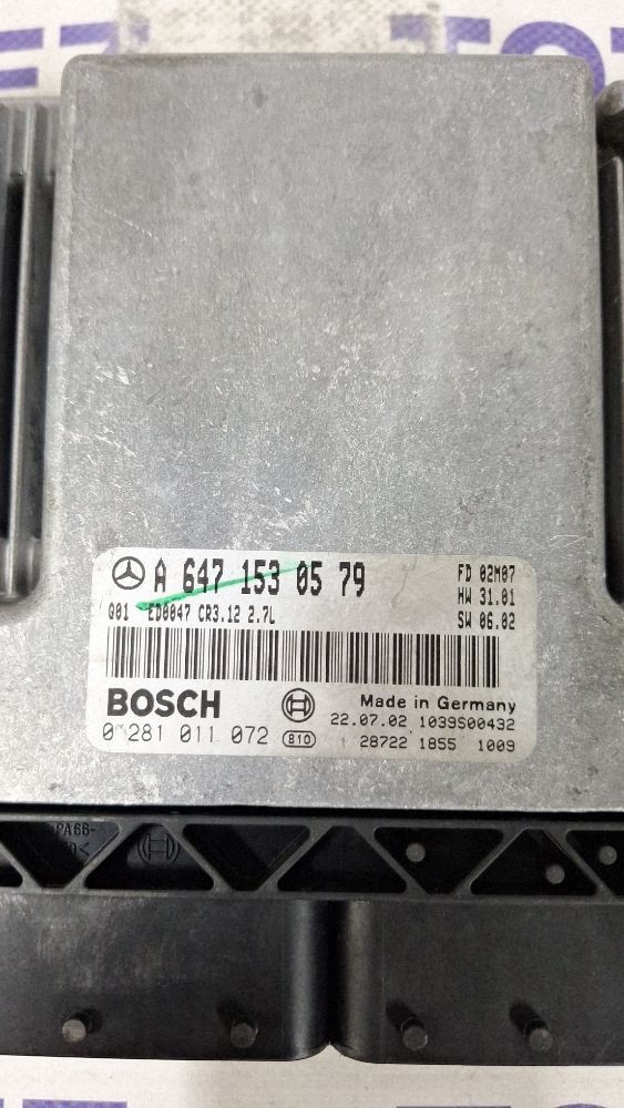 Calculator motor (ECU) Mercedes E-class 2005 - A6471530579 0281011072 1039S00432