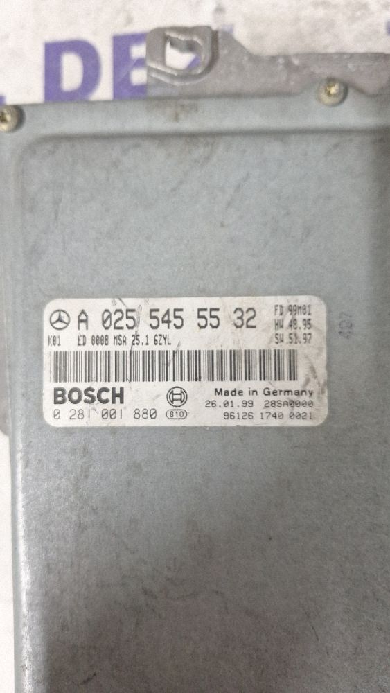 Calculator motor (ECU) Mercedes E-class 1999 - A0255455532 0281001880 17400021