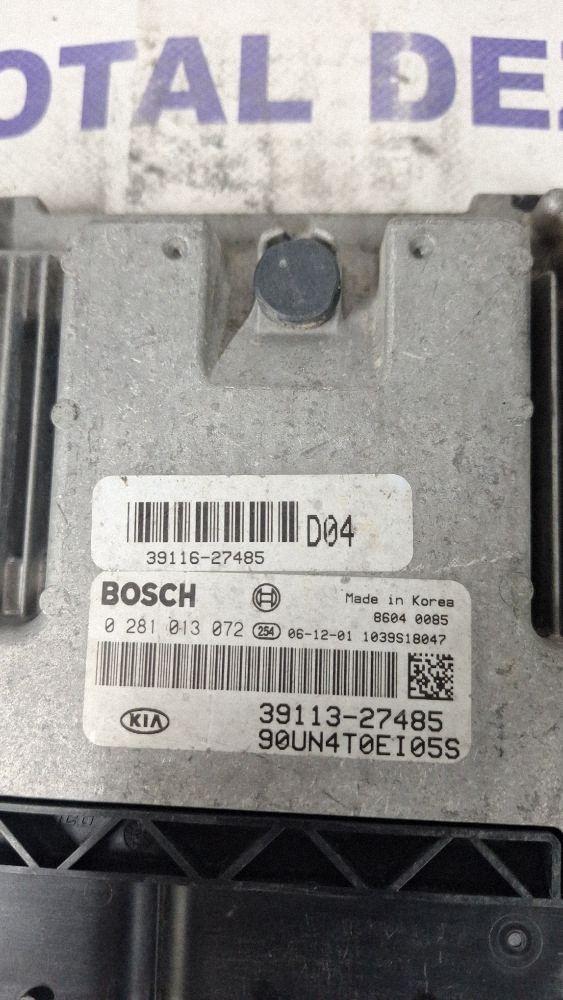 Calculator motor (ECU) Kia Carens II 2008 - 3911327485 0281013072 3911627485